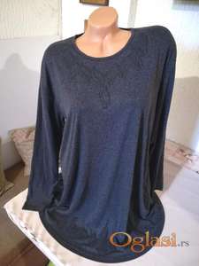 Nova zenska tunika sa ukrasima za punije dame Mardi Tamno-siva XL Novo