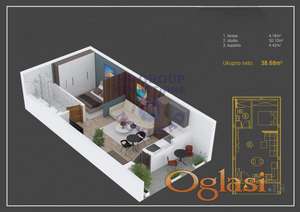 Garsonjera u izgradnji 39m2