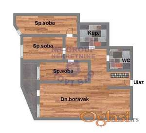 Troiposoban 79m2 Mišeluk