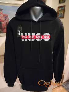 Novi muski duks sa kapuljacom Hugo Boss 2XL Crni Debeli Zimski Novo