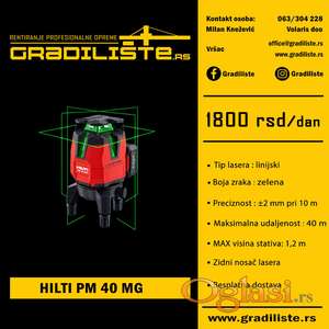 HILTI PM 40 - linijski laser - izdavanje