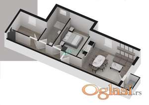 Novi Sad, Adice - Dvosoban stan sa velikom ostavom - 66 m2 