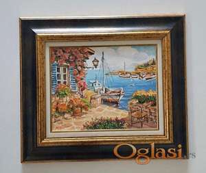 Ulje na platnu - Terasa nad morem