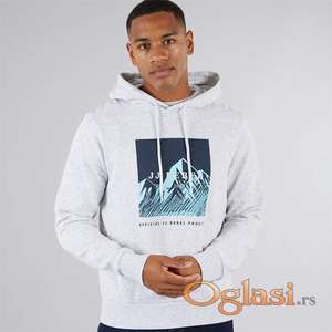 JJ REBEL Mens Raven Hoodie White
