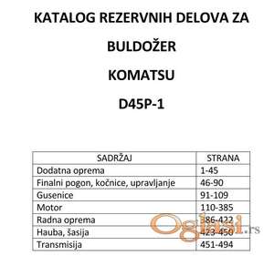 Buldožer Komatsu D45P-1 Katalog delova