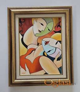 Ulje na platnu - Zlatna emocija