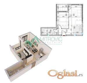 Sremska Kamenica - Kvalitetna zgrada - stanovi od 28m2 do 130 m2 