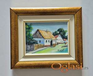 Ulje na lesonitu - Selo 10, minijatura.