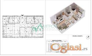 Trosoban stan 63 m² – Telep (ID: 1004679) 