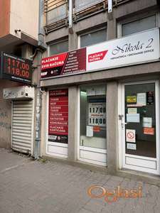 LOKAL POVRSINE 40m2, STAKLENI PROZORI, TRENUTNO OPREMLJEN ZA MENJACNICU