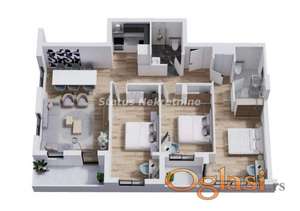 Severni Telep-Lep Veliki Konforan Četvorosoban stan 95 m2 u Izgradnji na Top Lokaciji-povrat PDV-065/385 8880