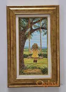 Ulje na platnu - Uspomena iz sela - Leto