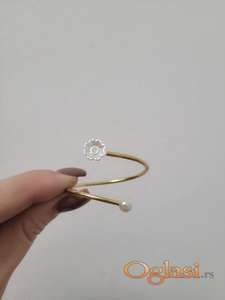 Prsten za salvete-manji zlatni/cvet