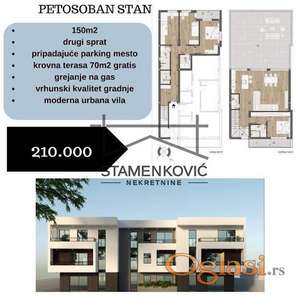 Petosoban stan  u Veterniku , sa gratis terasom od 70m2 ! ID#6987