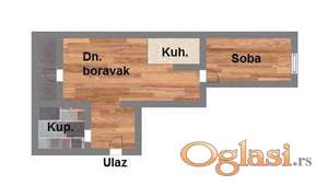 Dvosoban, 45m2 Telep