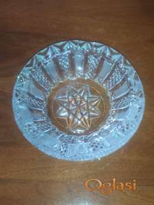 Pepeljara Olovni Kristal - Ručno Rezan / Prečnik 14 cm