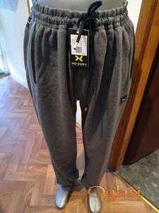 Kvalitetna muska pamucna trenerka donji deo No Copy Veliki model 6XL Siva Novo