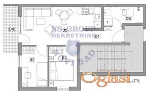 Dvoiposoban stan u izgradnji, Miseluk, 46m2