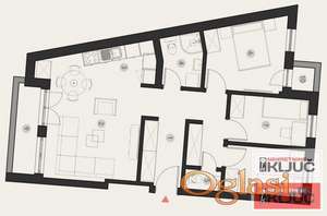 PODBARA, 72m2, Troiposoban sa pdv