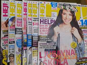 Hej! Teen magazin. Br:42, 46,47,49, 53,55,57. Cena:50 dinara po broju. Tel. 060-5858153