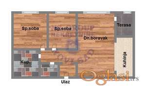 Trosoban, 61m2 Zeleznicka Stanica
