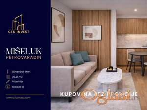 Dvosoban stan 35m2 u izgradnji na Mišeluku sa PDV-om