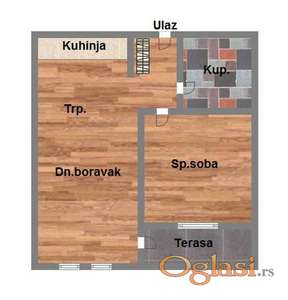 Odličan dvosoban stan u izgradnji u Petrovaradinu.