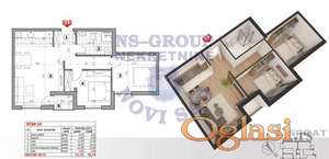 Trosoban stan na Mišeluku u izgradnji!