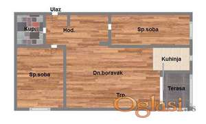 Trosoban, 64m2 Bulevar Evrope