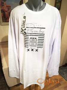 Kvalitetan muski pamucni duks Benx u velikom broju 5XL Beli Novo