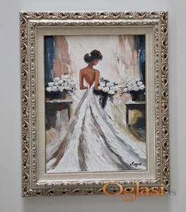 Ulje na platnu - Nevesta, prelepa slika!