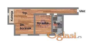 Jednoiposoban 36m2 Adice