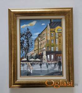 Ulje na platnu - Hotel Moskva, prelepa slika!