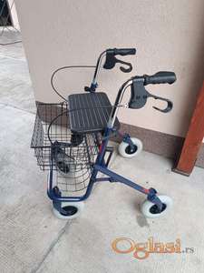 Hodalica šetalica rolator metalna plava