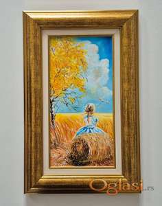 Ulje na platnu - Uspomena iz sela 5, prelepa slika!