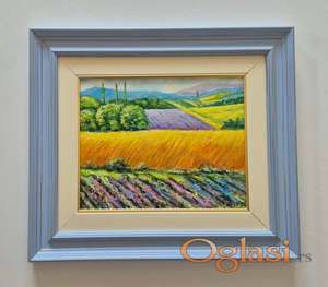 Ulje na platnu - Letnji pejzaz, prelepa slika!