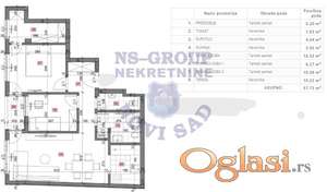 Odličan trosoban stan u Petrovaradinu, 58m2