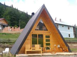 Drvene montazne kuce A - Frame sa galerijom