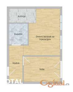 STAN - NOVI SAD - PODBARA - 42m2 - 134400 evra