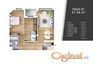 ~~~ Odličan nov stan, CENTAR ~~~