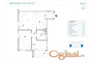 Noogradnja, Ledine, 62.1 m2