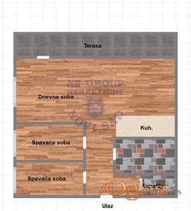 Trosoban stan u izgradnji na Adicama 59m2