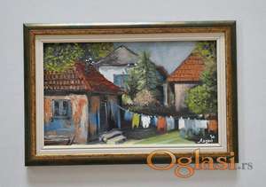 Ulje na lesonitu - Dvoriste uspomena