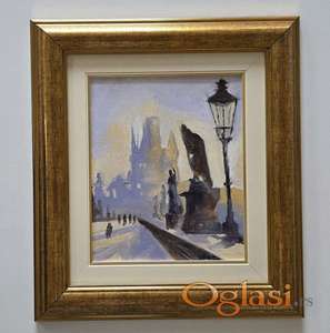 Ulje na platnu - Karlov most, Prag. Prelepo!