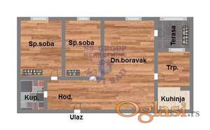 Trosoban odličan stan- Podbara!