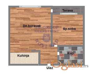 Dvosoban - 44m2 - Podbara !