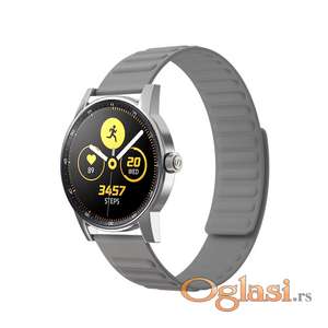 Siva silikonska magnetna narukvica 22 mm velicina Samsung Galaxy Watch, Huawei Watch GT/1/2/3