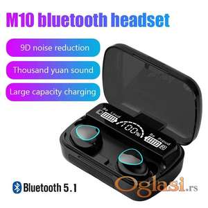 Novo - M10 TWS Bežične Bluetooth 5.1 slušalice sa mikrofonom.