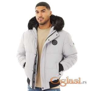 Closure London Mens Fur Hooded Short Puffer Jacket - 2 boje