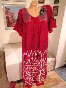 Nova zenska indijska haljina za punije dame i devojke Nini Crvena XXL Novo